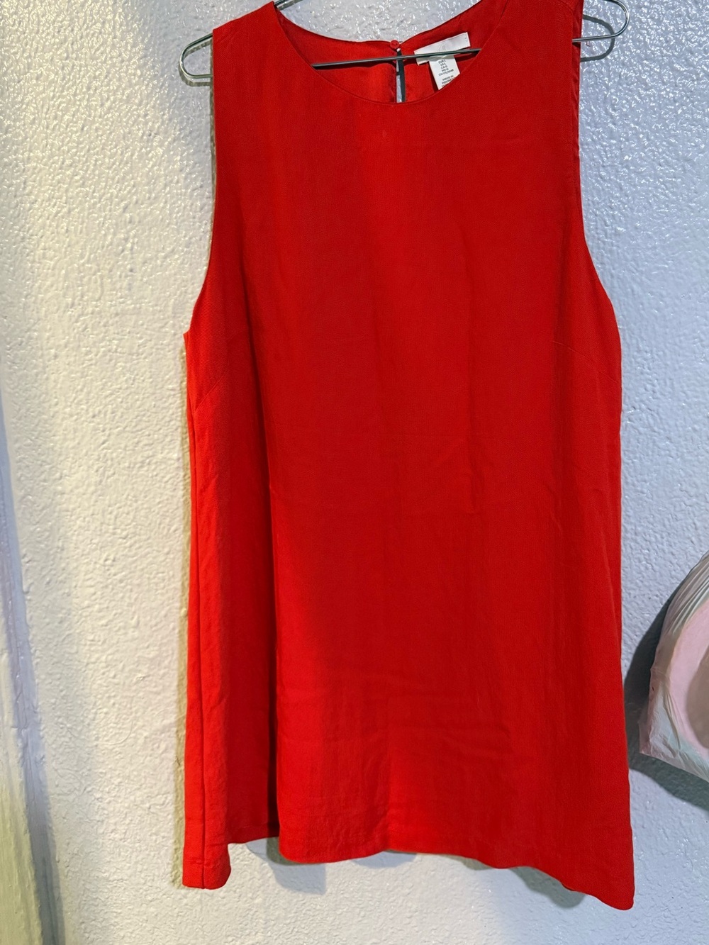 H&M Red Sleeveless Mini Shift Dress